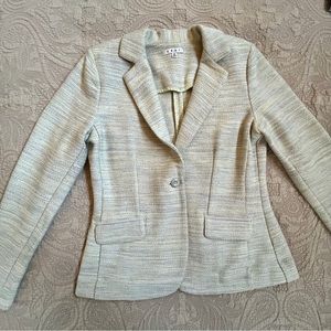 Cabi blazer, soft grey and yellow
